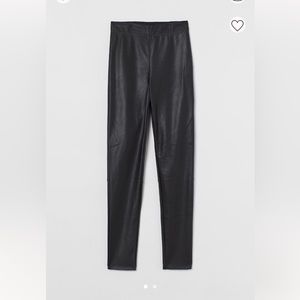 H&M size 10 faux leather leggings (Black)
